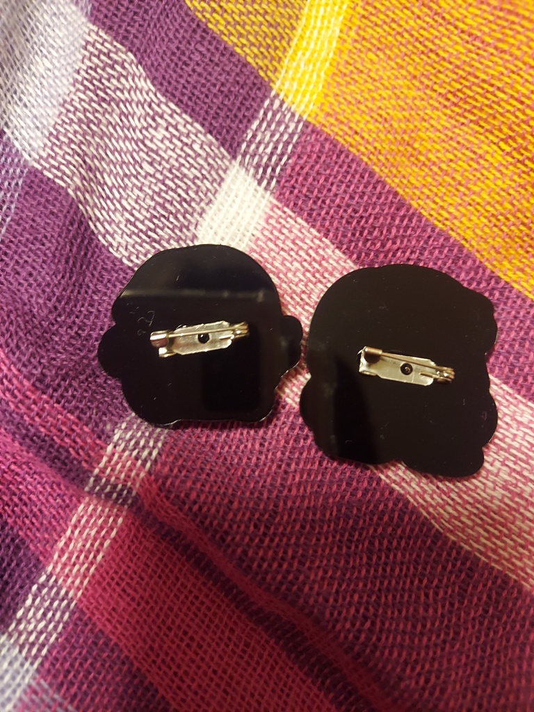 レオと宗のピンバッジ