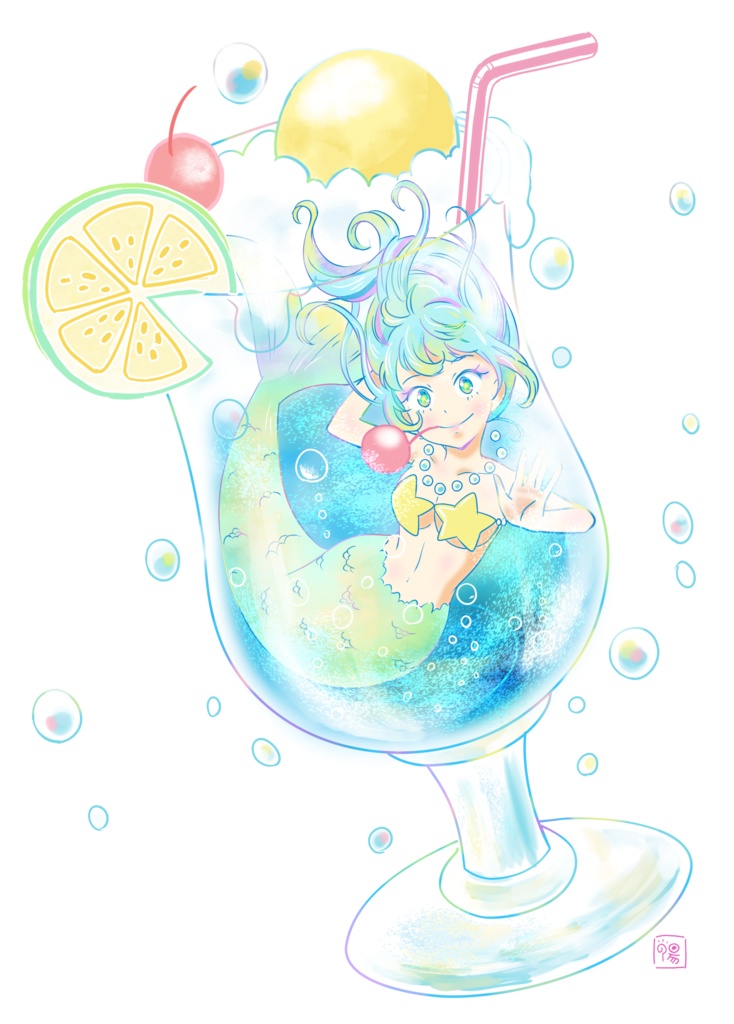 クリームソーダ人魚姫_トートバックL