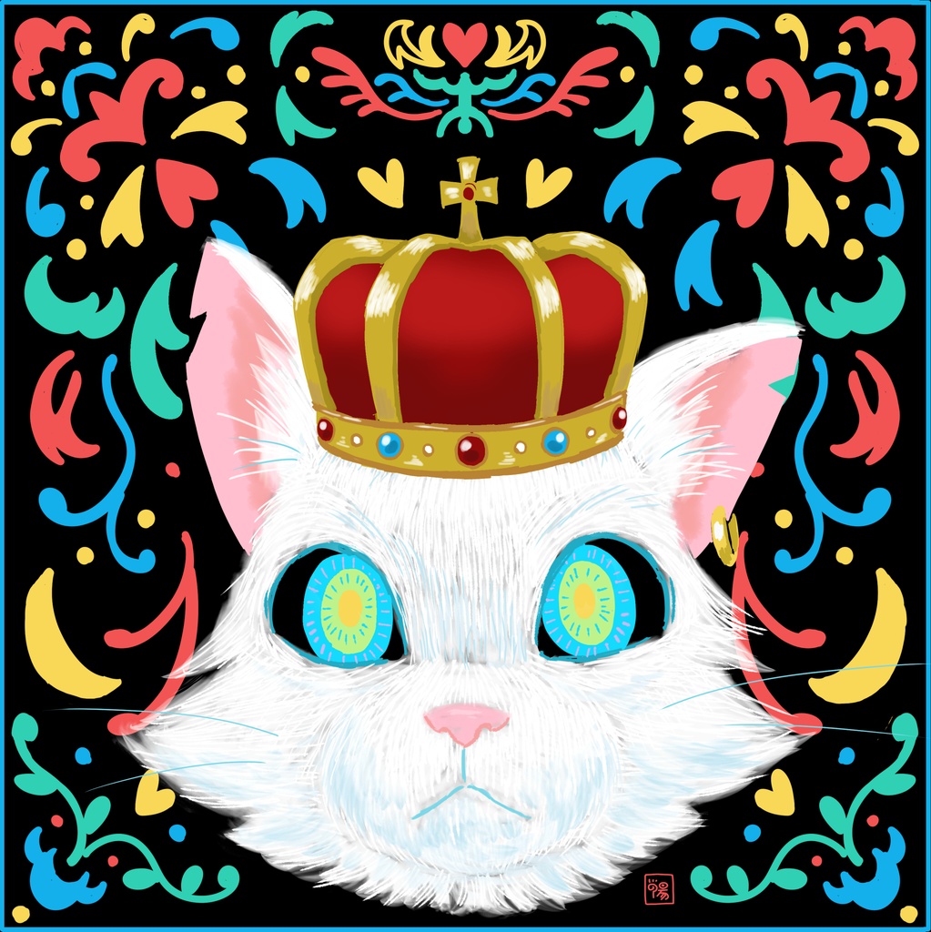 モン・サン・キャット王猫_トートバッグM