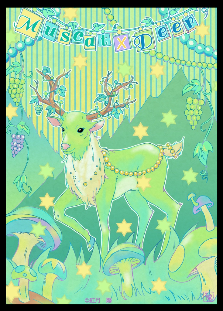 マスカット×鹿_トートバッグM