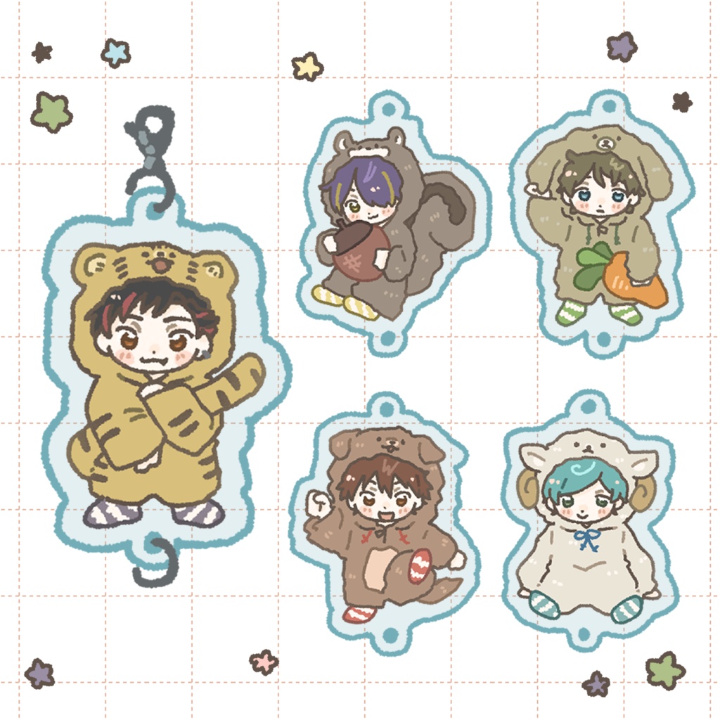 アニマルアクリルチャーム