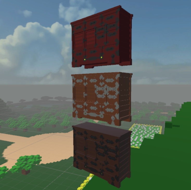 ワールド設置用ボクセル「和箪笥」