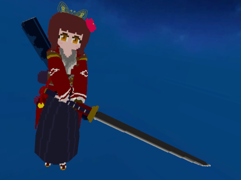 ボクセル大太刀「紺心刀」