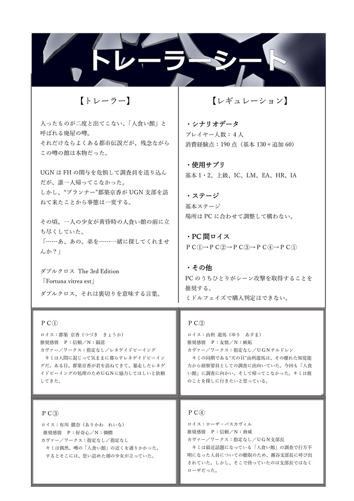 【DX3rd】Fortuna vitrea est;