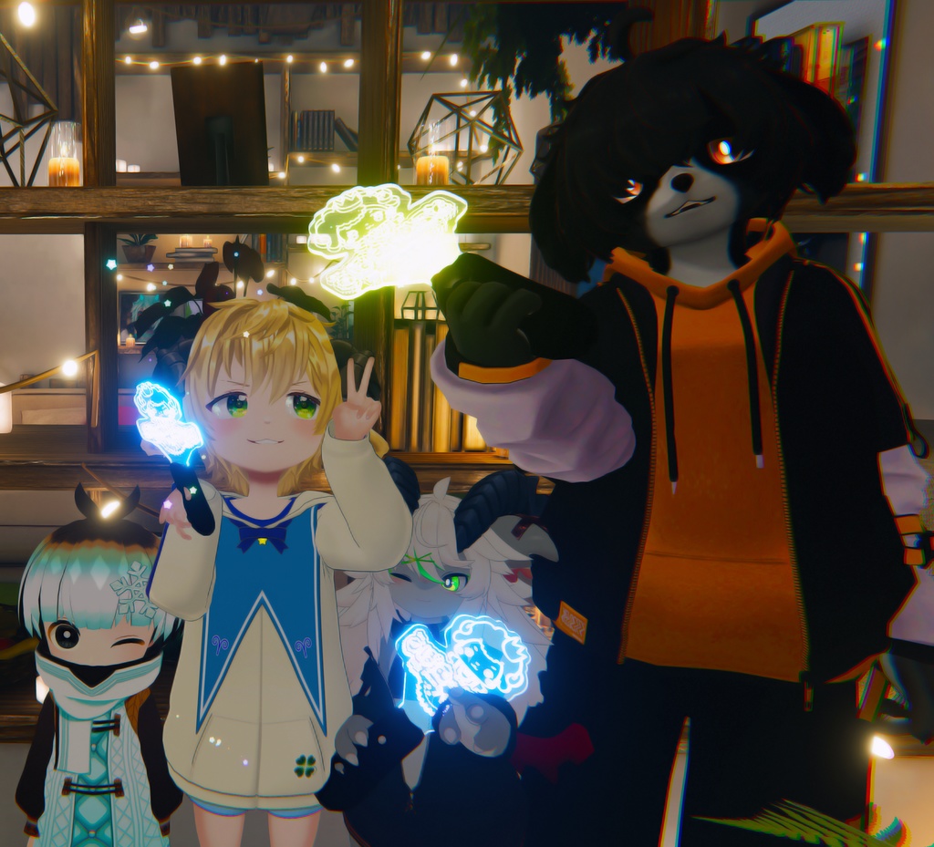 【VRChat】光る!!無料配布!!🌟11000人記念ぽむめるとペンライト!