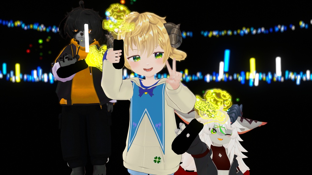 【VRChat】光る!!無料配布!!🌟11000人記念ぽむめるとペンライト!