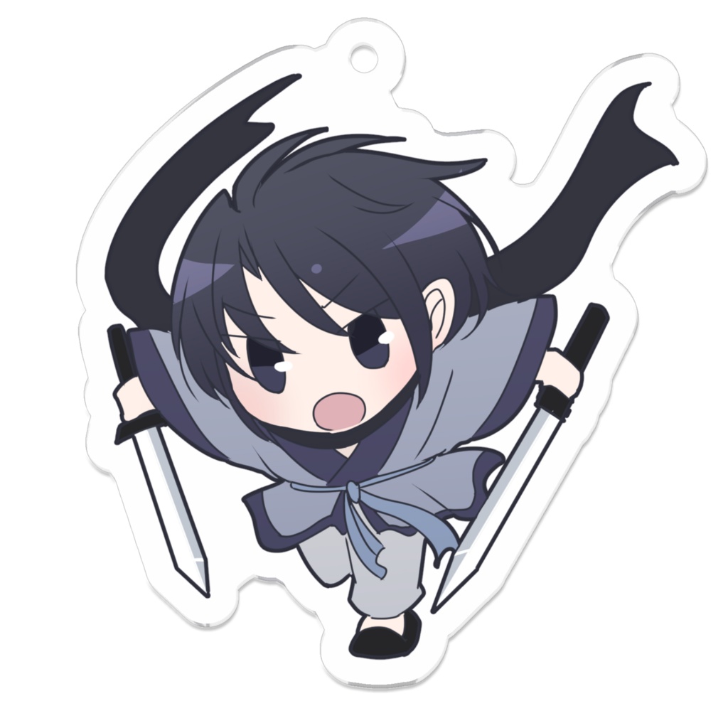 桜歌ミニキャラアクキー「黒」