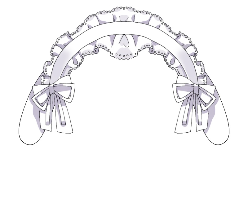 〈フリー素材〉うさみみヘッドドレス