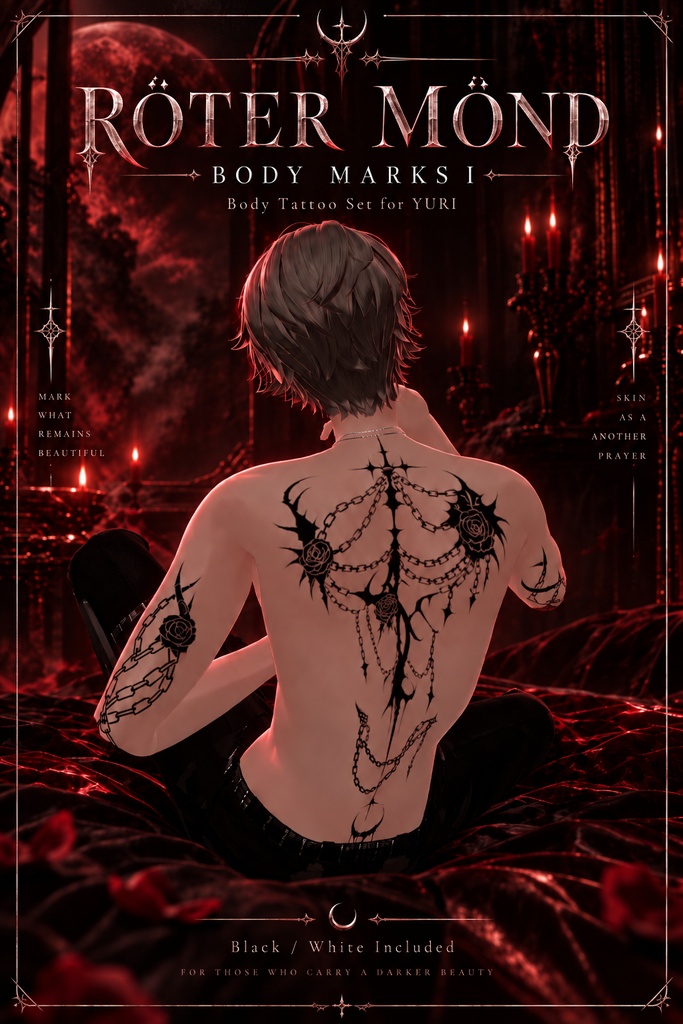 【悠莉専用】Röter Mönd Body Tattoo Set 01