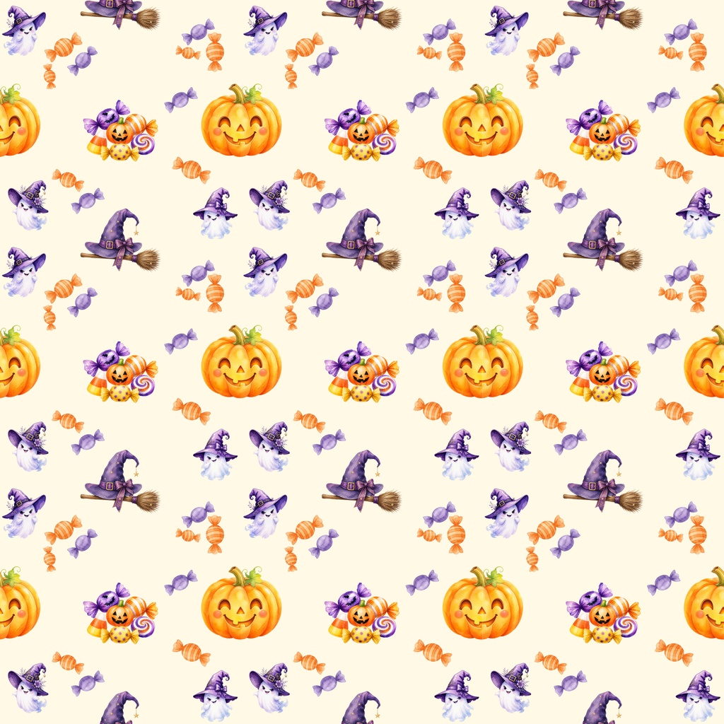 【デジタルペーパー】ハッピーハロウィン 全6枚セット(2000×2000px / GoodNotes・手帳背景・コラージュ用 / PNGデータ)