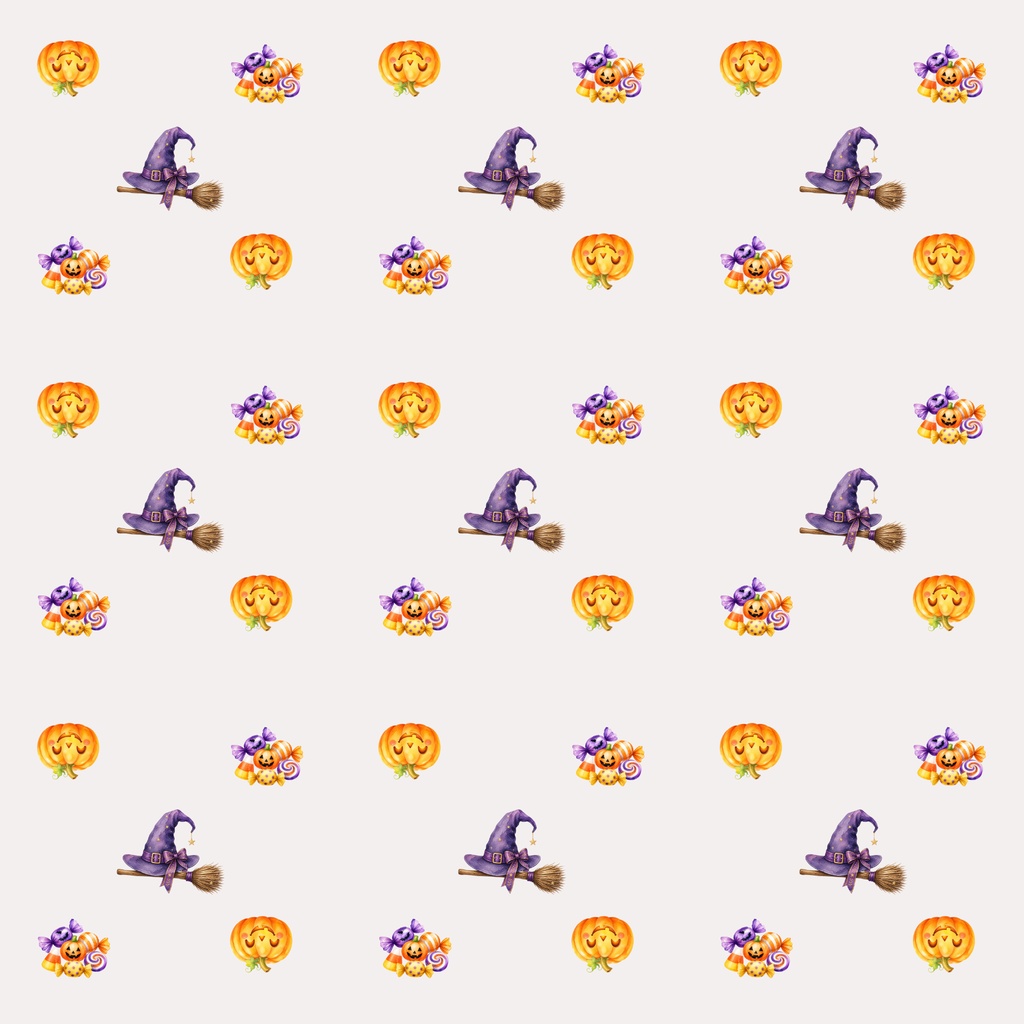【デジタルペーパー】ハッピーハロウィン 全6枚セット(2000×2000px / GoodNotes・手帳背景・コラージュ用 / PNGデータ)