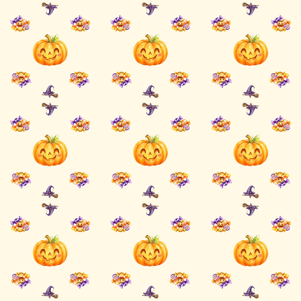 【デジタルペーパー】ハッピーハロウィン 全6枚セット(2000×2000px / GoodNotes・手帳背景・コラージュ用 / PNGデータ)