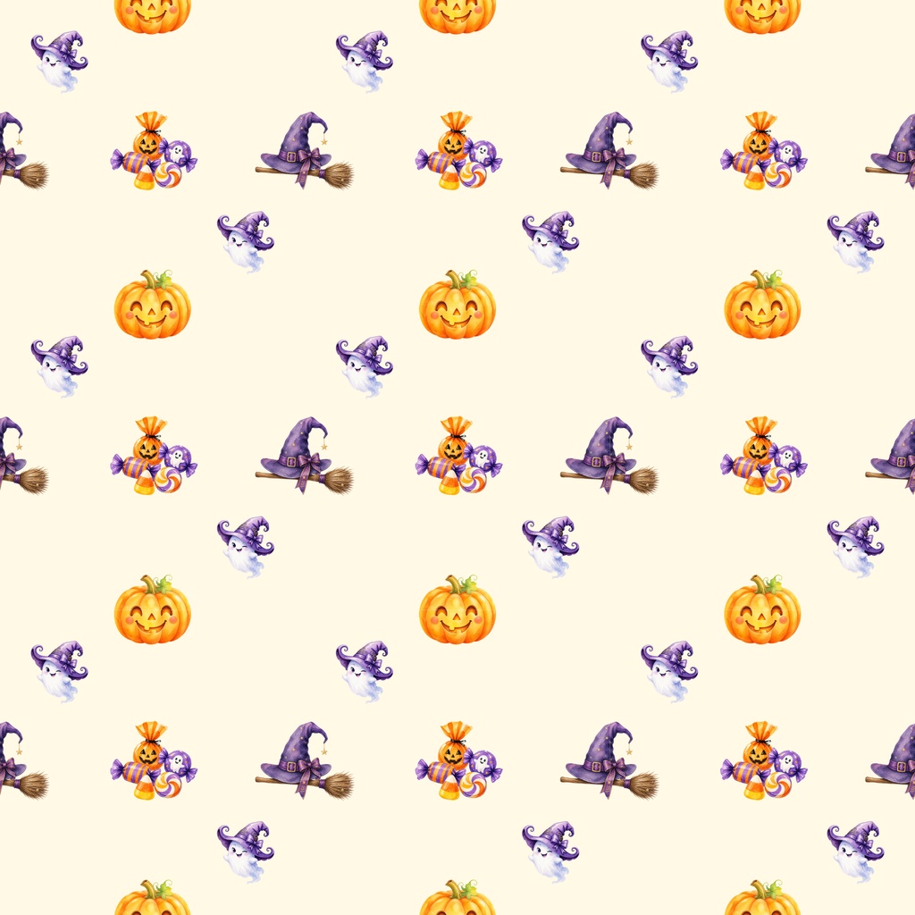 【デジタルペーパー】ハッピーハロウィン 全6枚セット(2000×2000px / GoodNotes・手帳背景・コラージュ用 / PNGデータ)