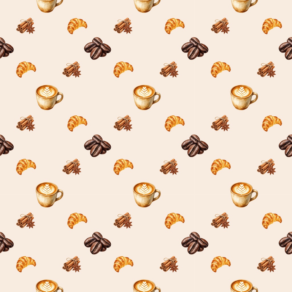 【デジタルペーパー】ウォームカフェ・ブラウン 全5枚セット(GoodNotes・手帳背景・コラージュ用 / PNGデータ)