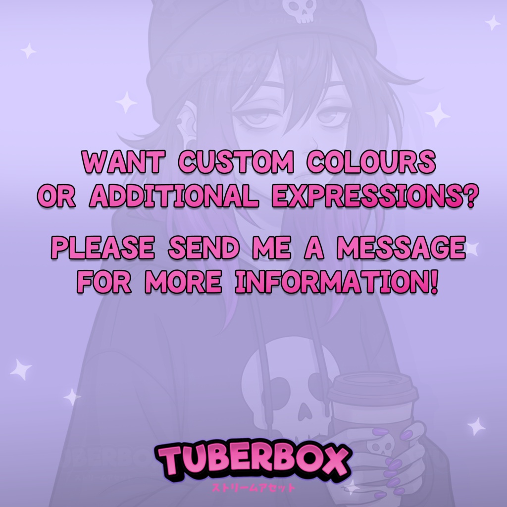 Female PNGTuber - Emo Premade PNGTuber Girl - Cute PNG Tuber Model - VeadoTube - Twitch Avatar, GIFTuber