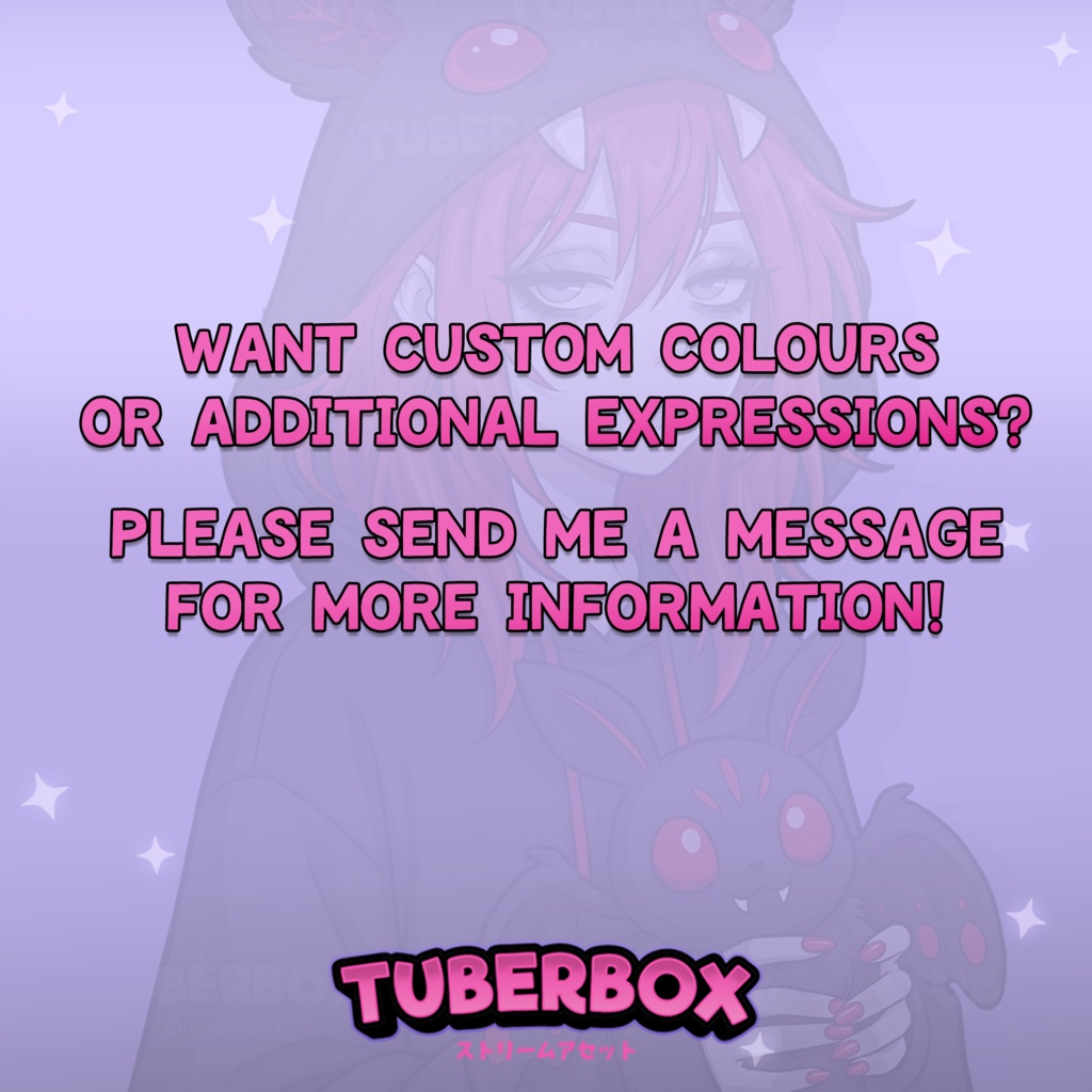 Female PNGTuber - Emo Premade PNGTuber Girl with Emotes - PNG Tuber Model - Twitch Avatar, GIFTuber
