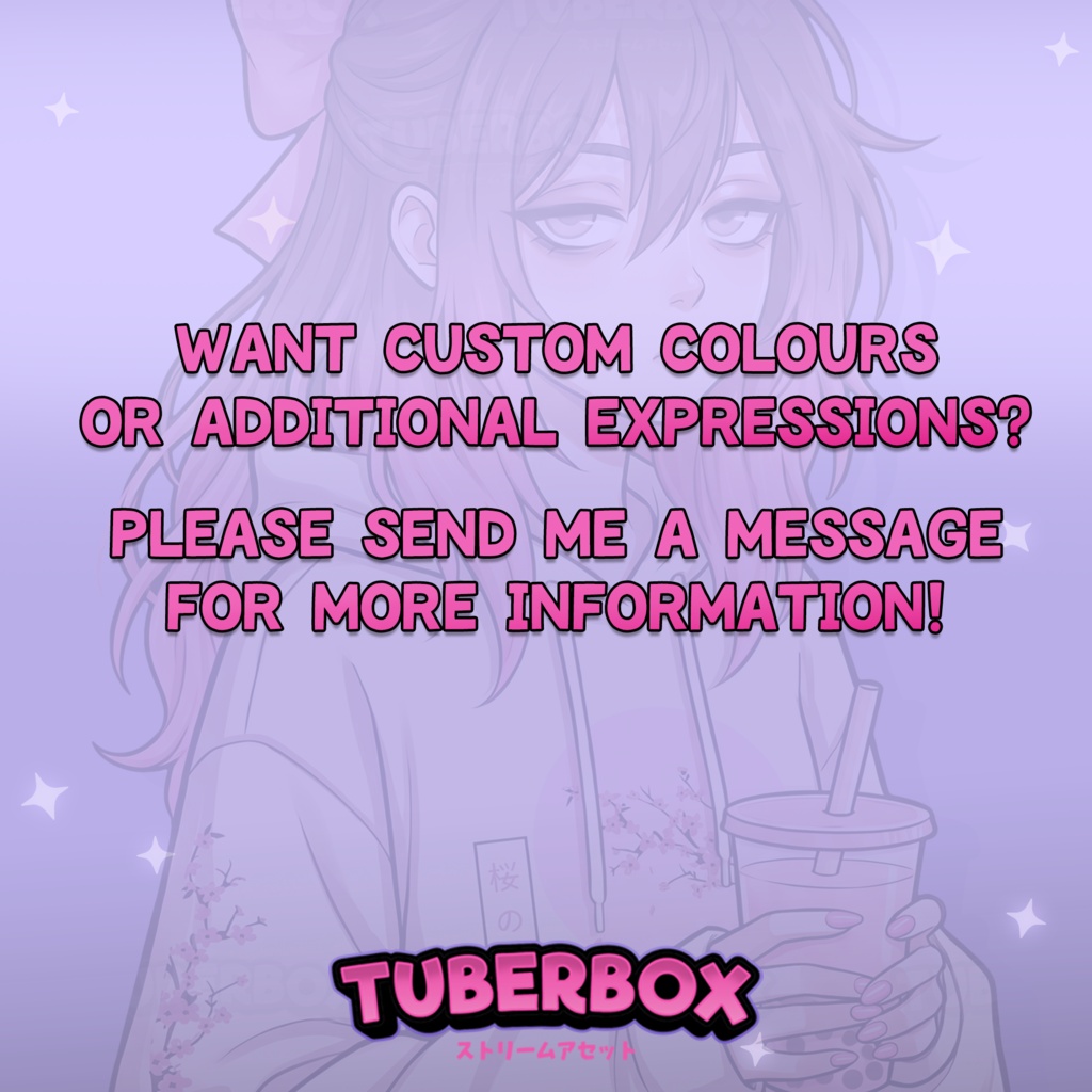 Female PNGTuber - Pink Sakura PNGTuber Girl - Premade PNG Tuber Model - VeadoTube - Twitch Avatar, GIFTuber, VeadoTube