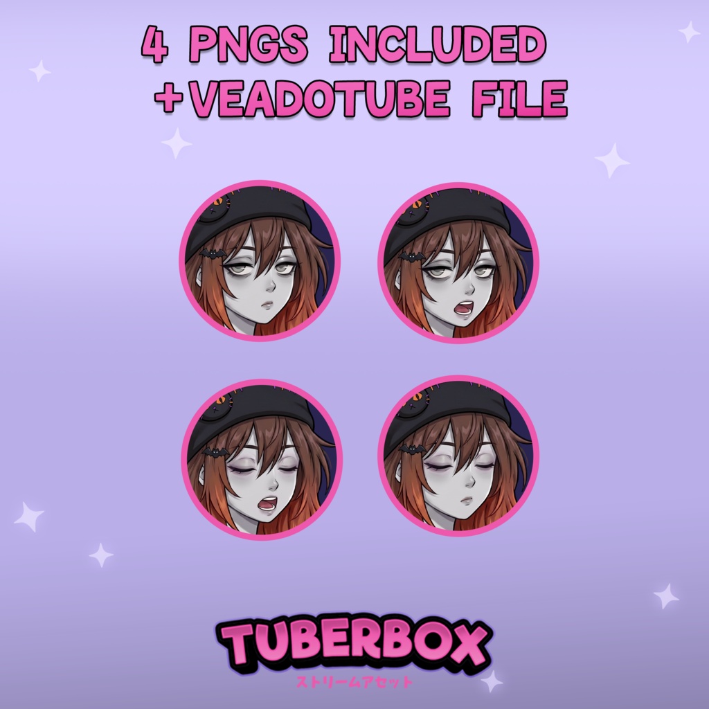 Female PNGTuber - Halloween PNGTuber Girl - Premade PNGTuber Model - Emo - Spooky - Twitch Avatar, GIFTuber - VeadoTube