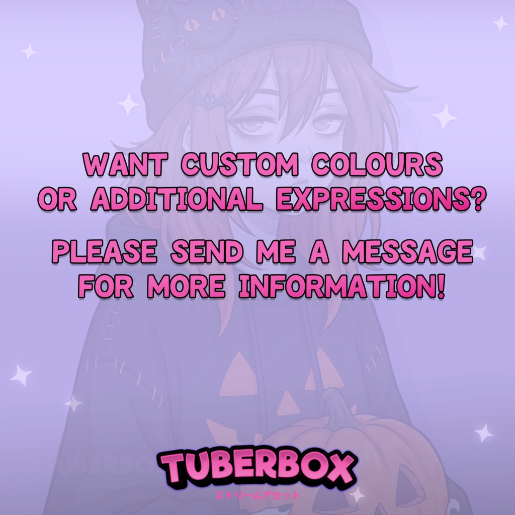 Female PNGTuber - Halloween PNGTuber Girl - Premade PNGTuber Model - Emo - Spooky - Twitch Avatar, GIFTuber - VeadoTube