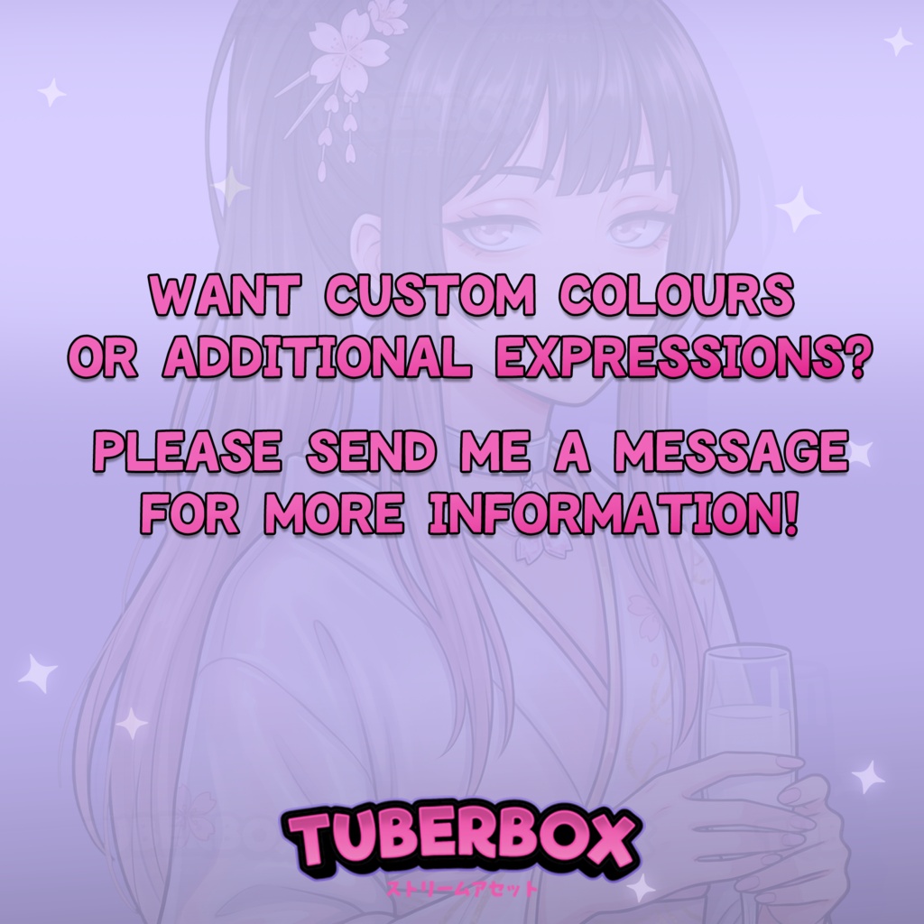 Female PNGTuber - Sakura Japanese Premade PNGTuber Girl - Cute PNG Tuber Model - VeadoTube - Twitch Avatar, GIFTuber - Instant Download