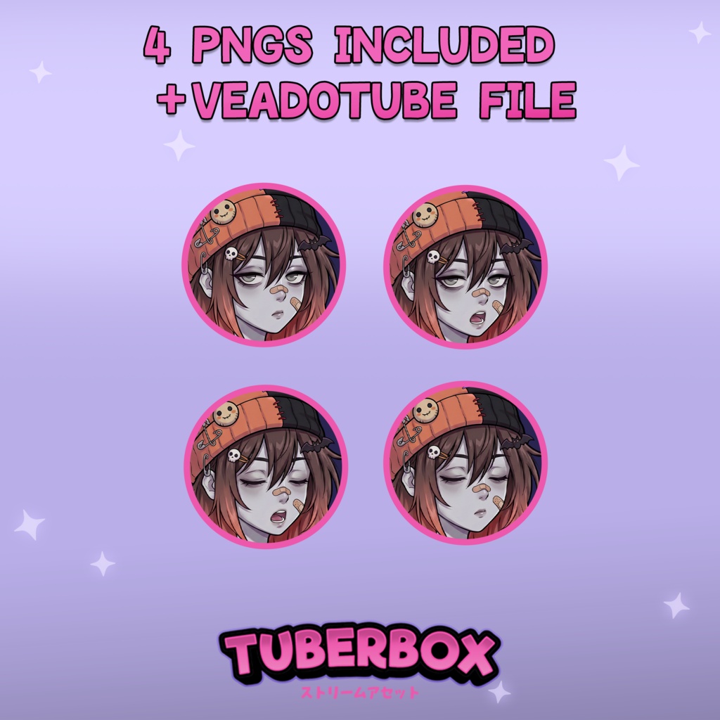 Female PNGTuber - Creepy Emo Girl Premade PNGTuber - PNG Tuber Model - Twitch Avatar, GIFTuber