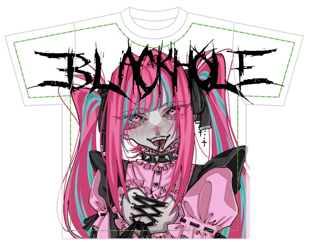 フルグラフィックTシャツ CORSET PIERCING White 送料無料