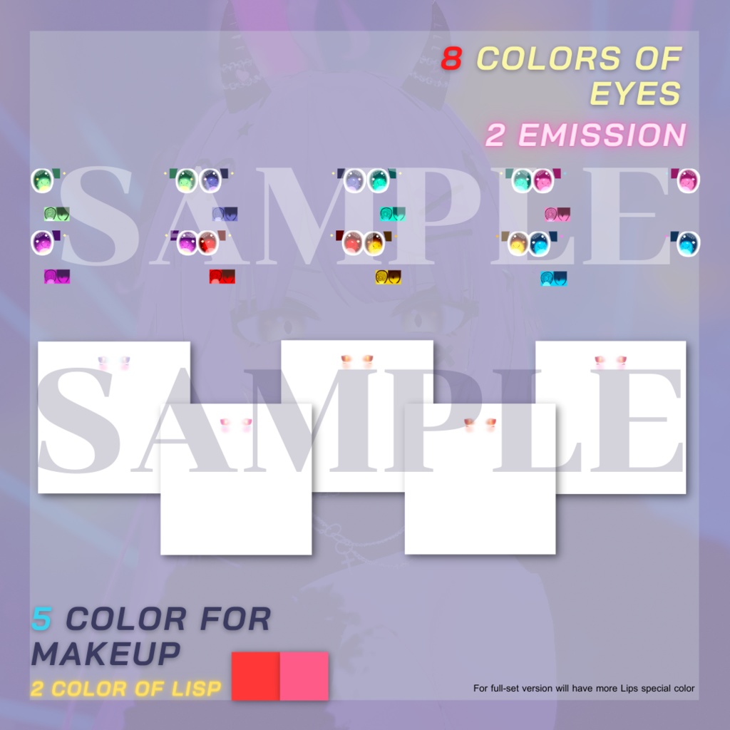 【リーファ用】 Leefa - Kitsune Eyes & Makeup Collection 「狐 アイズ & メイクアップテクスチャーコレクション」