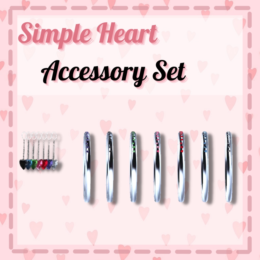 [ PB Update ] Simple Heart Accessory Set -「ハートアクセサリーセット」