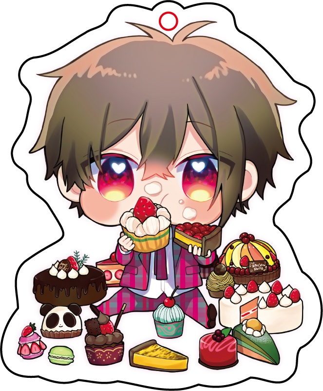 アクリルキーホルダー(もぐちゃげ。ケーキ)