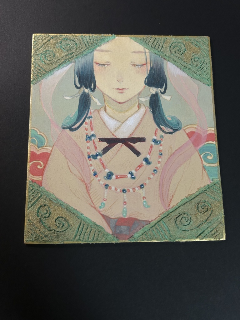 色紙原画「雲出づる国」「美保岐の玉」