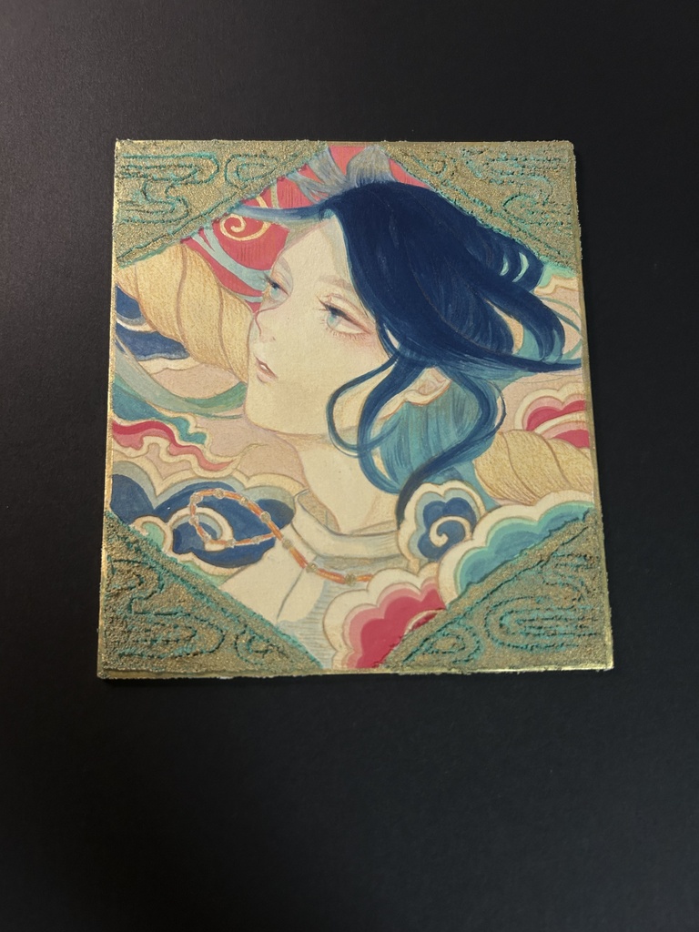 色紙原画「雲出づる国」「美保岐の玉」