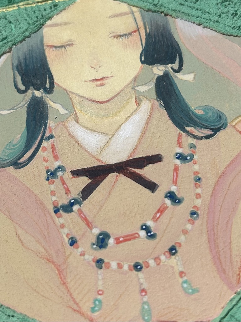 色紙原画「雲出づる国」「美保岐の玉」