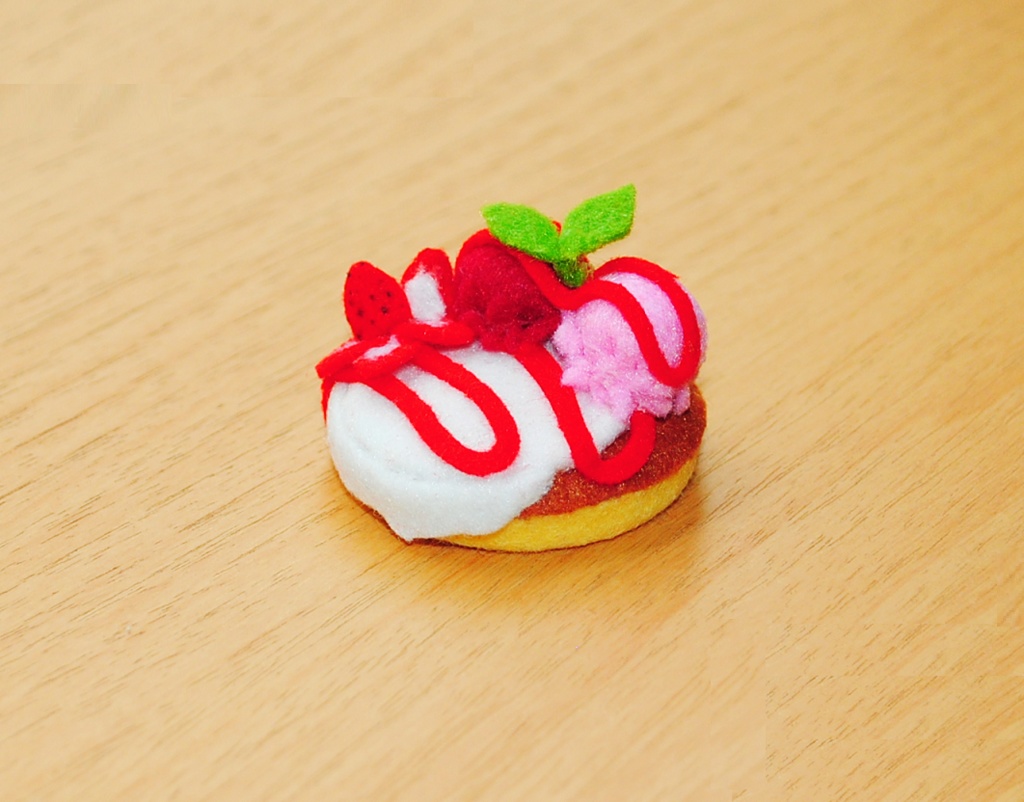苺のパンケーキ