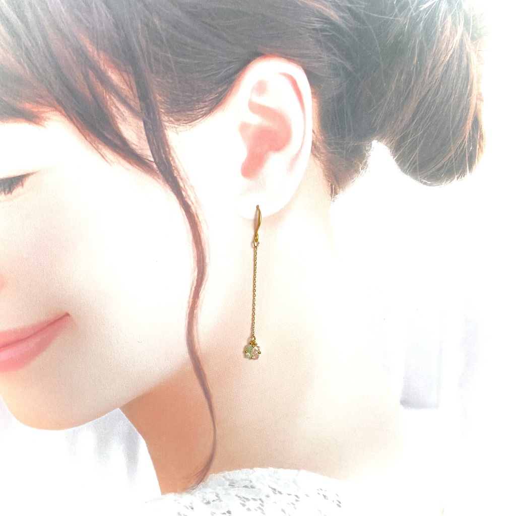スワロフスキー バイコーンピアス【pierced ears No.042】