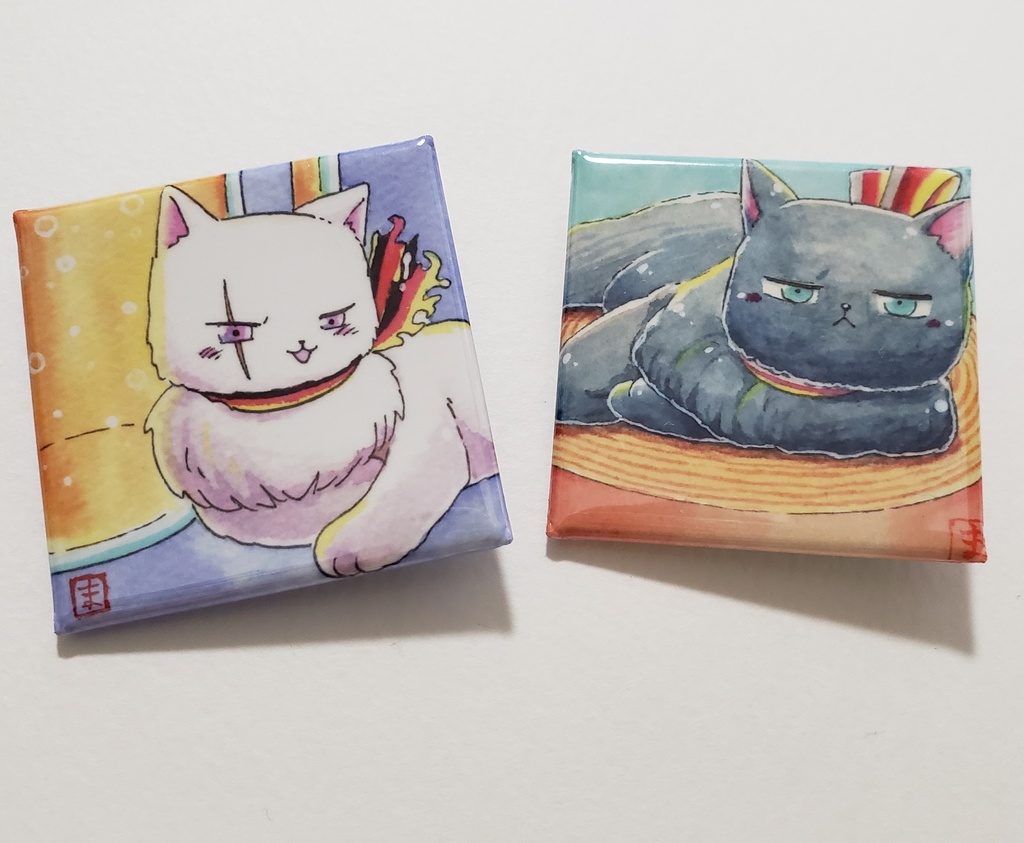 ねこたりあ 芋兄弟 缶バッジ