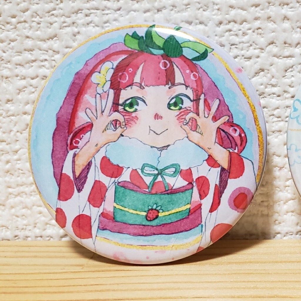 水彩イラストオリジナル缶バッジ