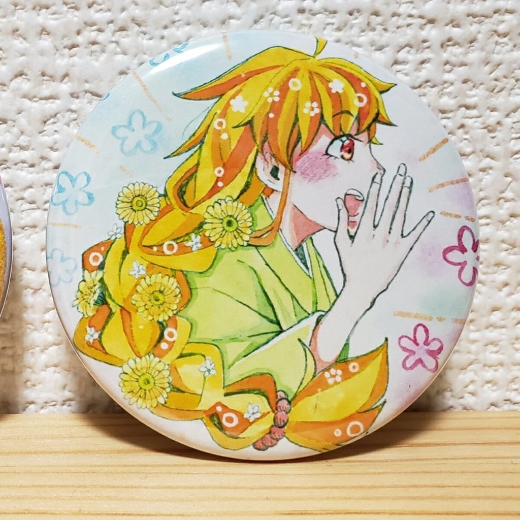 水彩イラストオリジナル缶バッジ