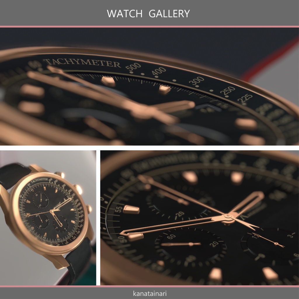 【OSC/ギミック・時刻同期】クロノグラフ腕時計