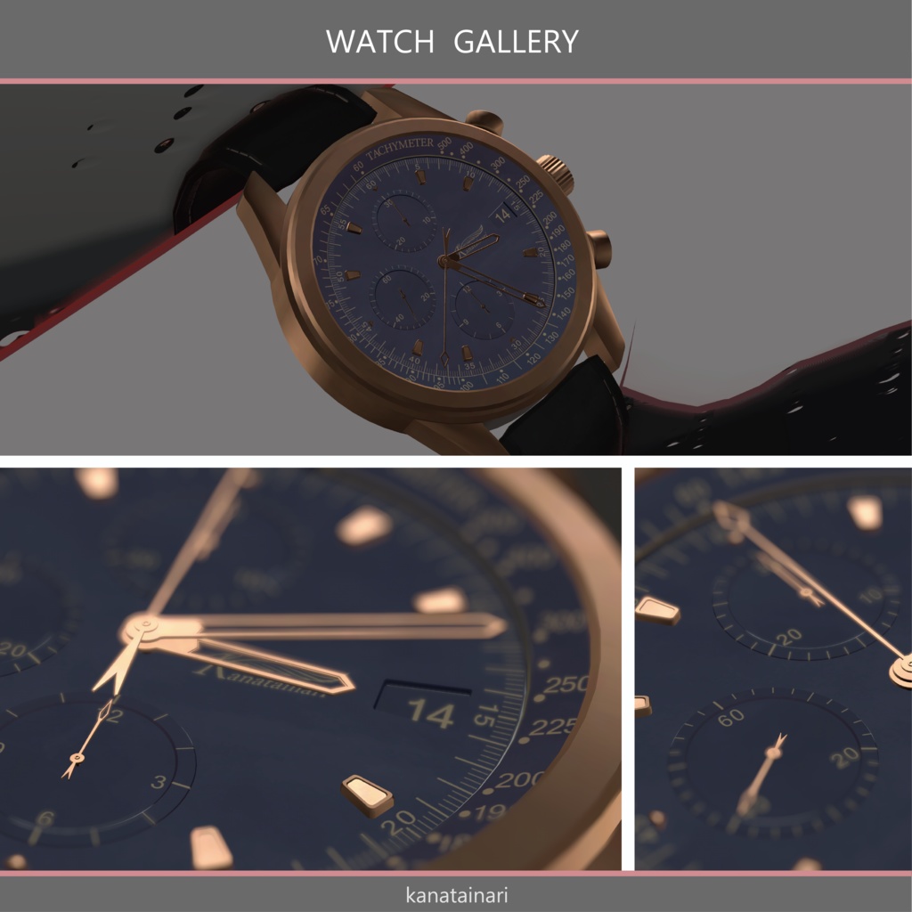 【OSC/ギミック・時刻同期】クロノグラフ腕時計