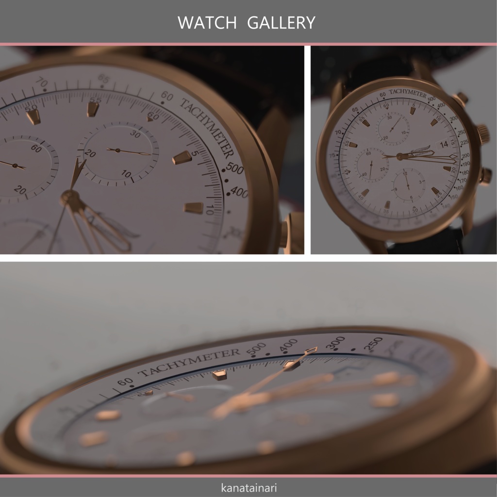 【OSC/ギミック・時刻同期】クロノグラフ腕時計