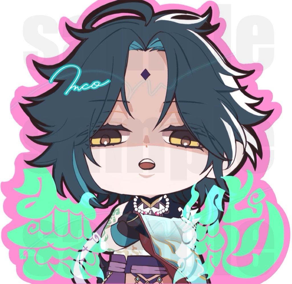 【新作】文字入りステッカー(原神)