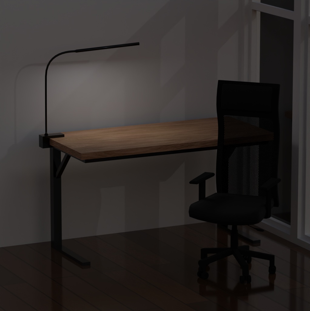 【fbx】【UnityPackage】オフィスチェア・テーブル 【obj】【blender】【mtl】
