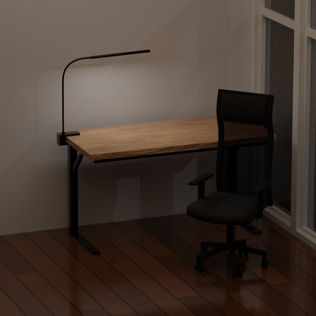 【fbx】【UnityPackage】オフィスチェア・テーブル 【obj】【blender】【mtl】