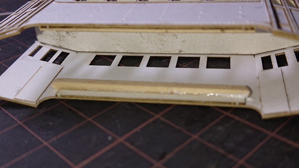 【Nゲージ】花巻電鉄サハ3半鋼製車体ペーパーキット リベット表現治具付き