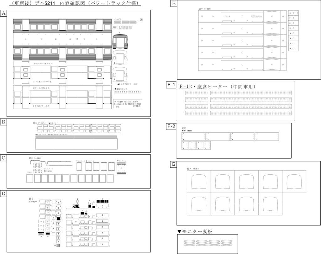 (事故前)TKK5200系4両硬質ペーパーキット(3D前面パーツ、床板・床下機器つき)東横線 大井町線