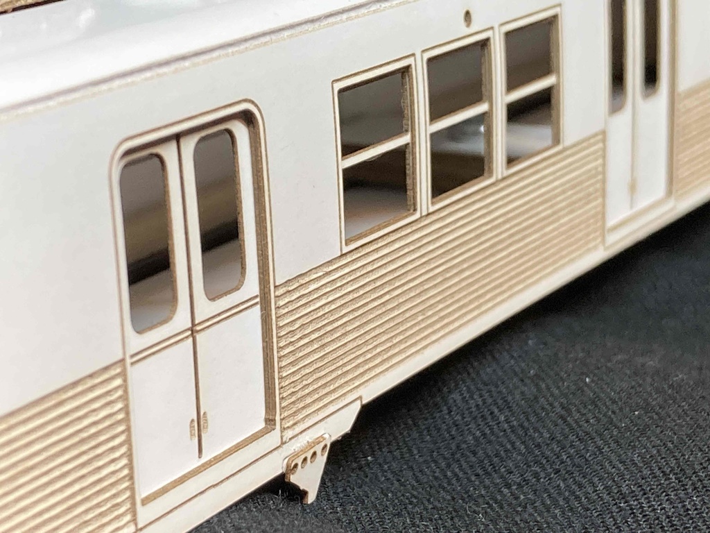 東横線・田園都市線・こどもの国線等 東急車輛旧7000系(2連)硬質ペーパーキット ペーパークラフト レーザーカット済み