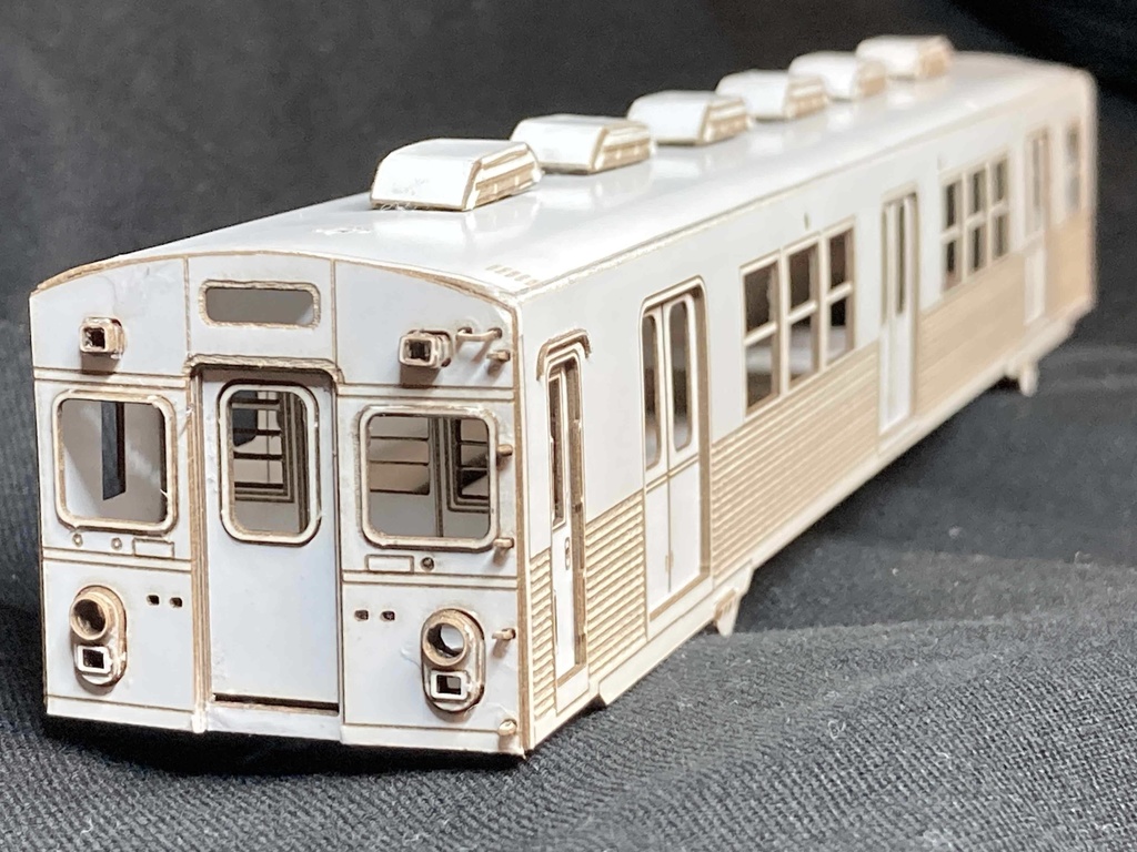 東横線・田園都市線・こどもの国線等 東急車輛旧7000系(2連)硬質ペーパーキット ペーパークラフト レーザーカット済み