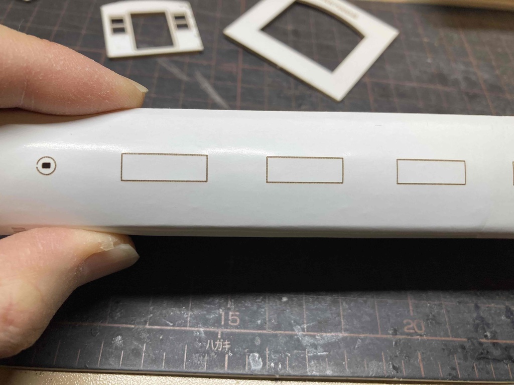 東横線・田園都市線・こどもの国線等 東急車輛旧7000系(2連)硬質ペーパーキット ペーパークラフト レーザーカット済み