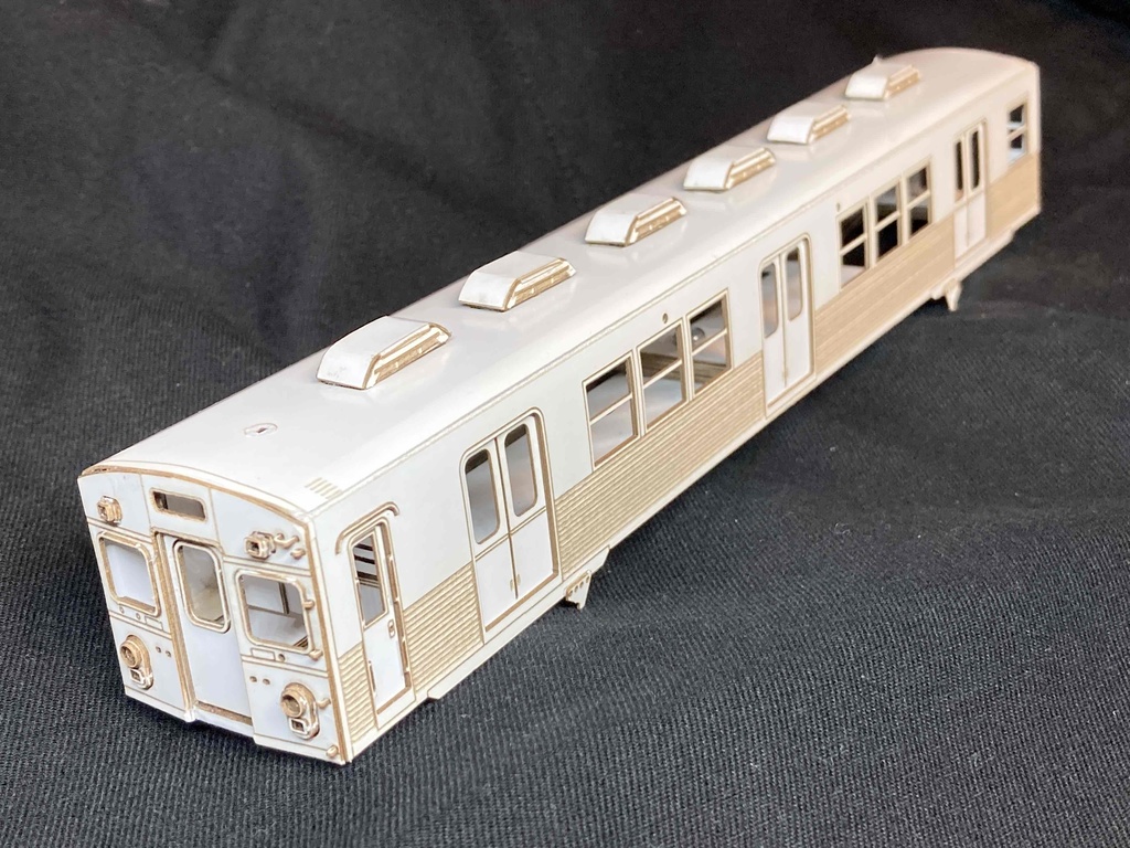 東横線・田園都市線・こどもの国線等 東急車輛旧7000系(2連)硬質ペーパーキット ペーパークラフト レーザーカット済み