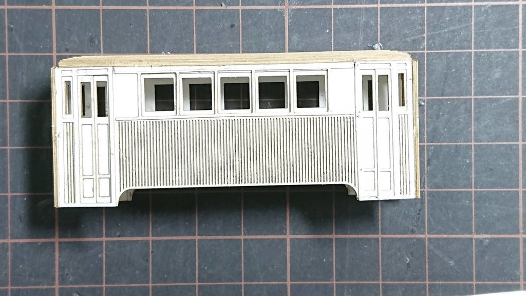 【軽便鉄道】花巻電鉄サハ3 木造車 硬質ペーパーキット 関西急行物語 N対応